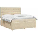  LED okvir za krevet s madracem Krem 200 x 200 cm Tkanina | shoptok.hr