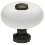 SIRO Gumb za pohištvo (Vrsta pohištvenega ročaja: Gumb, Ø x V: 31 x 30 mm, Porcelan, Bela/Rjava) Cene