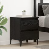 vidaXL Nočna omarica Črna hrast 40x35x50 cm Inženirski les | Shoptok.si