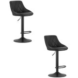 KAST okretna stolica od crne eko kože s crnom bazom x 2 | shoptok.hr