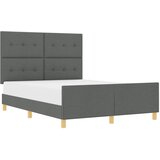 vidaXL Postelja Temno Siva 160x200 cm Tkanina, (22048995) Cene