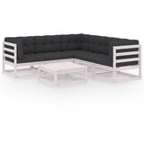 The Living Store Vrtna sedežna garnitura 6-delna z blazinami trdna borovina - Vrtna Sedežna Garnitura, (21422422) | Shoptok.si