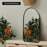QWORK® ovalno stensko ogledalo z aluminijastim okvirjem 60×40cm | Shoptok.si