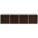  Povišena vrtna gredica smeđa 320 x 80 x 77 cm pocinčani čelik | shoptok.hr