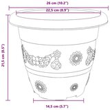  Saksije za biljke 6 pcs Crna Ø 26 x 21.5 cm Plastika | shoptok.hr