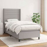  Box spring postelja z vzmetnico svetlo siva 80x200 cm blago, (20898909) | Shoptok.si