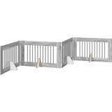  Vrata za pse s postoljem 4 pcs Siva sonoma 100 x 60 cm | shoptok.hr