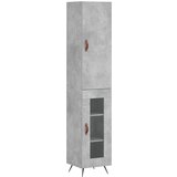 Maison Chic Visoka omara - Komoda - Predalnik betonsko siva 34,5x34x180 cm inženirski les, (21722567) | Shoptok.si