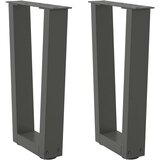  Noge za klub stolić V-oblika 2 kom antracit 28 x (42-43,3) cm čelik | shoptok.hr