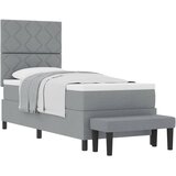  Krevet s opruga kutije Svijetlo siva 80 x 200 cm tkanina | shoptok.hr