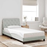  Okvir kreveta bez madraca svjetlosivi 100x200 cm baršunasti | shoptok.hr