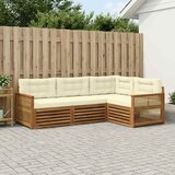  Set vanjskih sofa 4 kom. Prirodna i krem | shoptok.hr