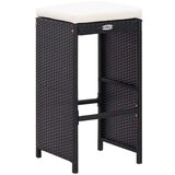 vidaXL 9-dijelni vrtni barski set od poliratana crni | shoptok.hr