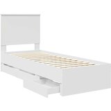  Okvir za krevet Bijelo 75 x 190 cm Inženjersko Drvo | shoptok.hr