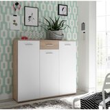 CARRYHOME omara za čevlje bela, hrast sonoma | Shoptok.si