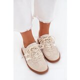 Boto Low Leather Sneakers Women Beige Ismina | Shoptok.si