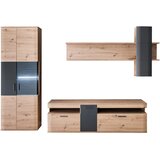 Livetastic DNEVNI REGAL, antracit, prozorno, barve hrasta | Shoptok.si
