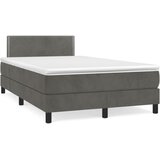  box spring s madracem tamnosivi 120 x 190 cm baršun | shoptok.hr