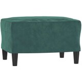  Fotelj s stolčkom za noge temno zelen 60 cm žamet | Shoptok.si