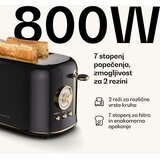 Klarstein Toster Victoria | Toster za 2 kriške | 800 W | 7 razina pečenja | Grijač peciva | shoptok.hr