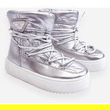 Kesi warm lace-up snow boots silver Colin | Shoptok.si
