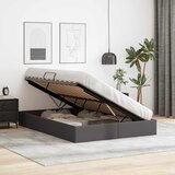  Otomanski krevet s pohranom Sivi 140 x 190 cm Lažna koža | shoptok.hr