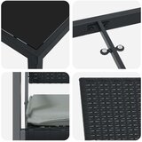 vidaXL Set 3 Črna Poli ratan 54x62.5x89 cm Vzdržljiv Vrtna stolica | Shoptok.si