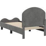  Okvir kreveta za malu djecu s naslonom Tamnosiva 70 x 140 cm | shoptok.hr