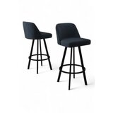 Hanah home set barskih stolica (6 komada) atex anthracite black Cene