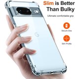 Techsuit Shockproof Clear Silicone prozoren ovitek, odporen na udarce, za Google Pixel 8a | Shoptok.si