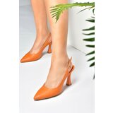 Fox Shoes orange women's thin heeled shoes Cene