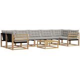 Set vanjskih sofa 8 pcs Bijela i svjetlosiva 79 x 79 x 37 cm | shoptok.hr
