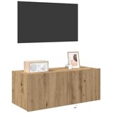 TV zidni ormar s LED svjetlima Umjetnički hrast 80 x 35 x 31 cm | Eponuda.com