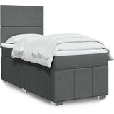 Maison Chic Box spring postelja - Vzmetna postelja z vzmetnico temno siva 80x200 cm blago SL11299, (21901908) | Shoptok.si