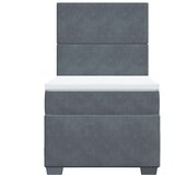  Box spring krevet s madracem tamnosivi 100x200 cm baršunasti | shoptok.hr