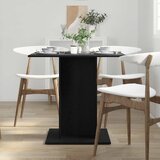  Blagovaonski stol Crni hrast 80x80x75 cm Inženirsko drvo | shoptok.hr