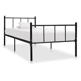 Maison Chic Posteljni okvir - Enojna postelja - Postelja za odrasle črn kovinski 90x200 cm-J8523, (21759119) | Shoptok.si