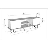 Hanah home tv polica ekvador walnut black | ePonuda.com