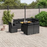  The Living Store Vrtna sedežna garnitura 9-delna z blazinami črn poli ratan - Vrtna Sedežna Garniture, (21470239) | Shoptok.si