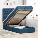  Otomanski krevet s madracem plavi 90x200 cm tkanine | shoptok.hr