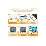  Otroški trampolin 2v1 z gugalnico (modro- črne barve) | Shoptok.si