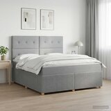  LED okvir za krevet s madracem Svjetlosiva 180 x 200 cm Tkanina | shoptok.hr