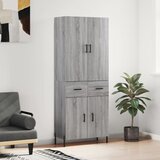 vidaXL Visoka komoda siva sonoma 69,5x34x180 cm inženirski les Cene