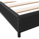  Okvir kreveta crni 120 x 200 cm od konstruiranog drvo i metal | shoptok.hr