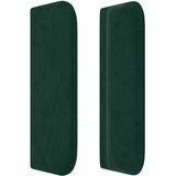  Uzglavlje s ušima tamnozeleno 203x16x78/88 cm baršunasto | shoptok.hr