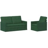  Set sofe 2 pcs Jungle zelena Kordura tekstil - Zelena boja džungle Jednostruka + Dvostruka (140 cm) | shoptok.hr