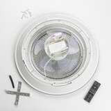  Brilagi - LED prigušiva svetiljka sa ventilatorom AURA LED/38W/230V bela + daljinski upravljač | Eponuda.com