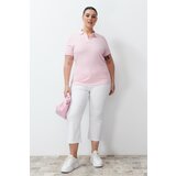 Trendyol Curve Pink Polo Neck Knitted T-shirt cene