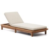 Kave Home Leseni vrtni ležalnik v beli in naravni barvi Turqueta - Cene