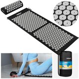 Rebel Active akupresurna prostirka za zdravlje s bodljama i jastukom, 110x42cm, XL, sivi bodlji | shoptok.hr